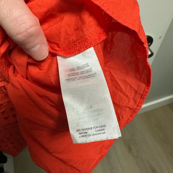 Gently used JCREW Sleeveless Red Eyelet Dress - Picture 4 of 6